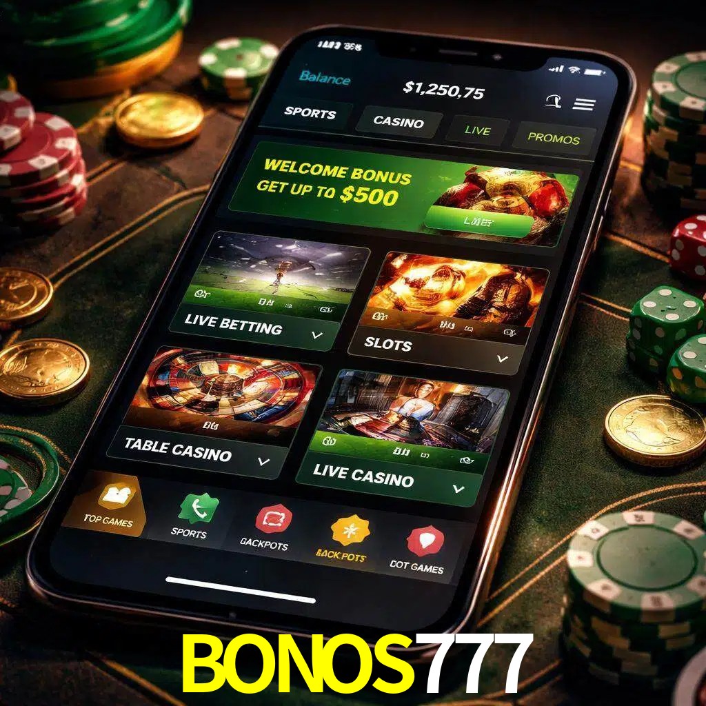 Diseño de juegos móviles BONOS777 para usuarios en México