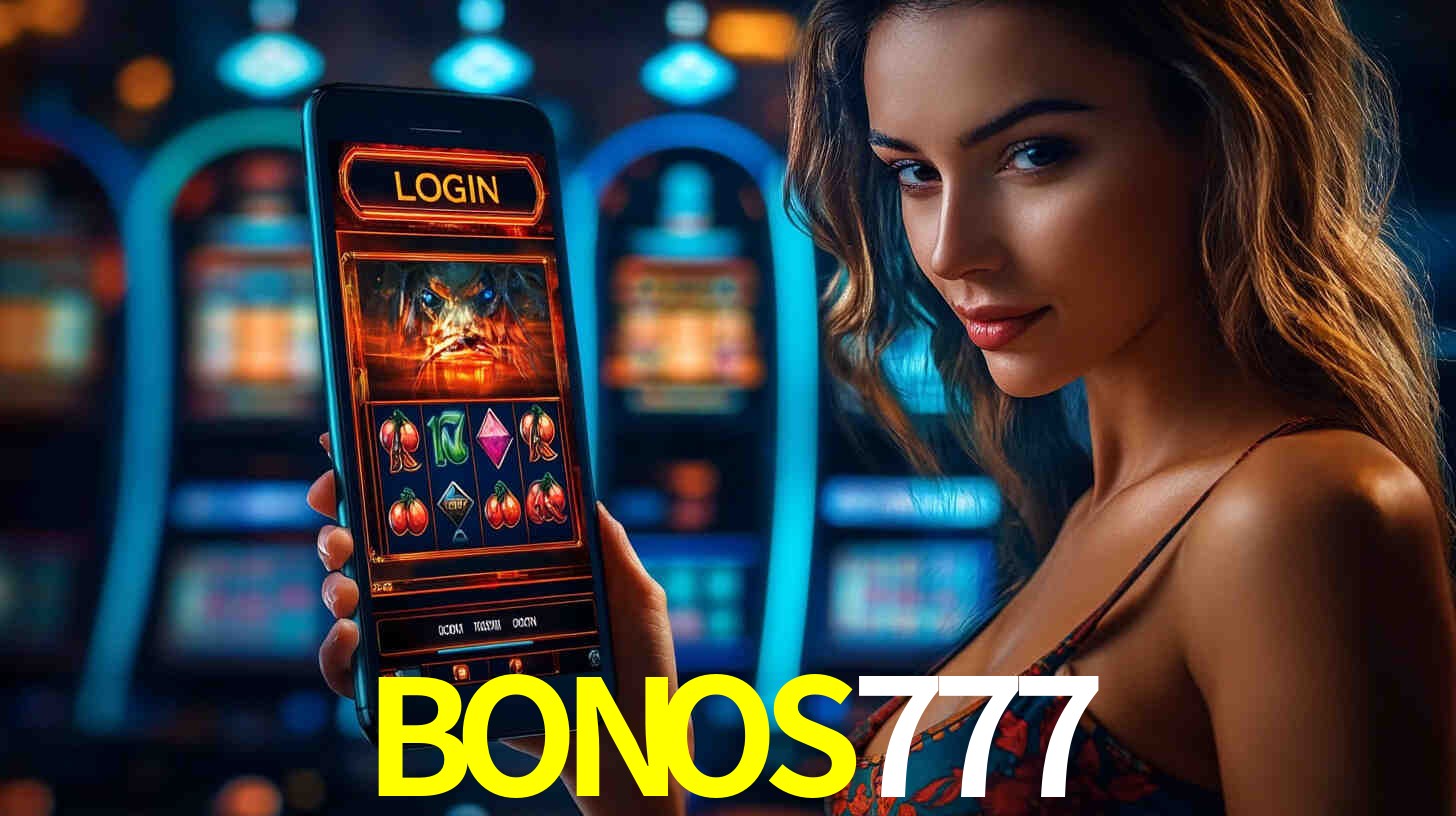 Interfaz de la app móvil BONOS777 en un smartphone moderno